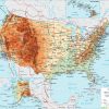 Carte Des Usa (Etats-Unis) - Cartes Du Relief, Villes à Carte Des Etats Unis À Imprimer