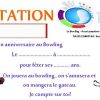 Carte D'Invitation Anniversaire Bowling Gratuite Imprimer tout Carte D Invitation Anniversaire Bowling