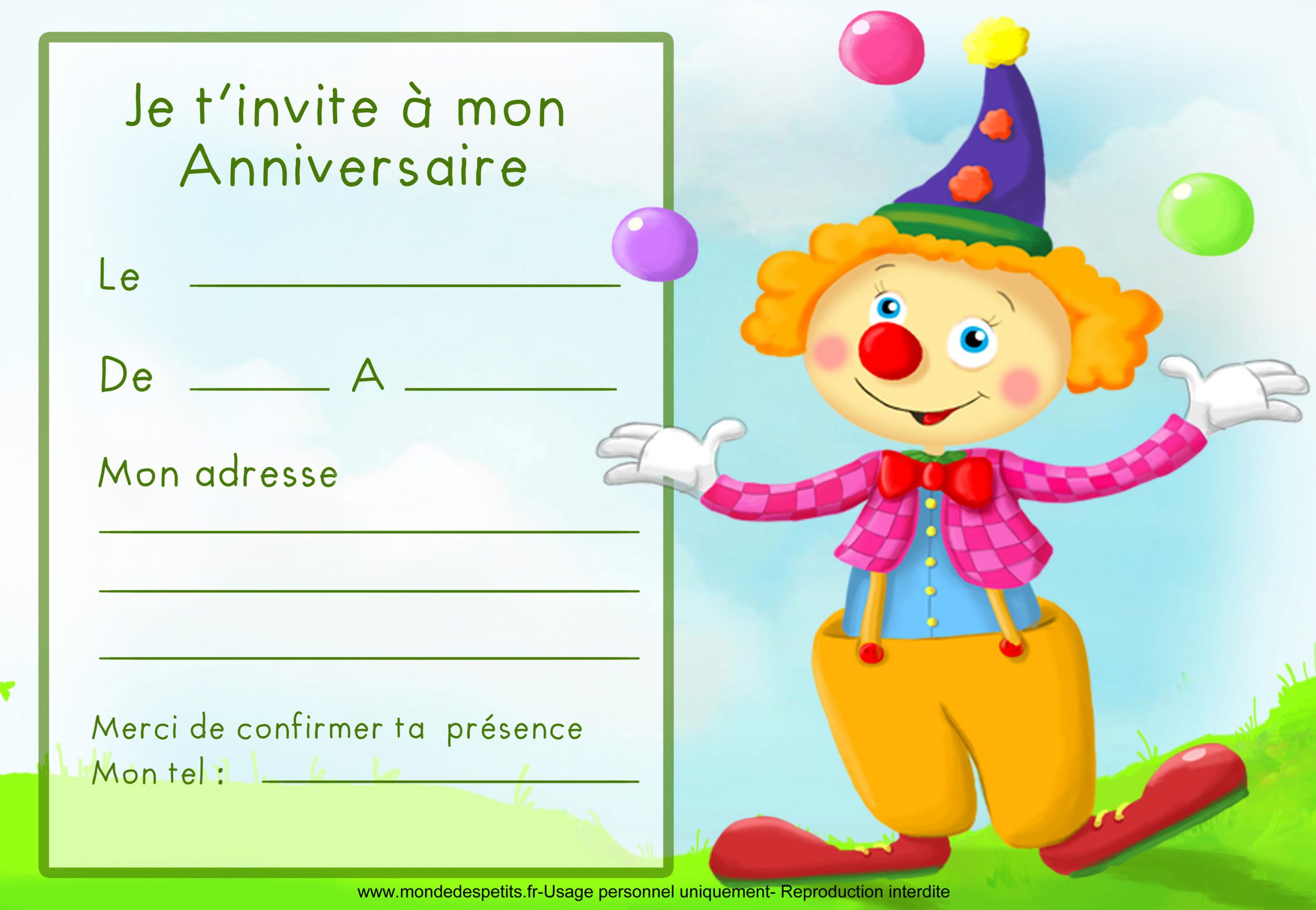 Carte D'Invitation Anniversaire Gratuite A Imprimer Enfant destiné Carte Invitation Anniversaire 10 Ans Gratuite À Imprimer