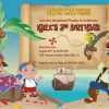 Carte D'Invitation Anniversaire Jake Et Les Pirates avec Invitation Anniversaire Pirate Fille