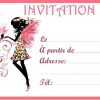Carte D'Invitation Anniversaire Pour Fille De 11 Ans A pour Imprimer Invitation Anniversaire