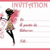 Carte D'Invitation Anniversaire Pour Fille De 11 Ans avec Invitation Anniversaire Fille 7 Ans