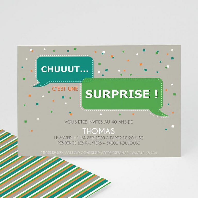 message d invitation pour anniversaire surprise