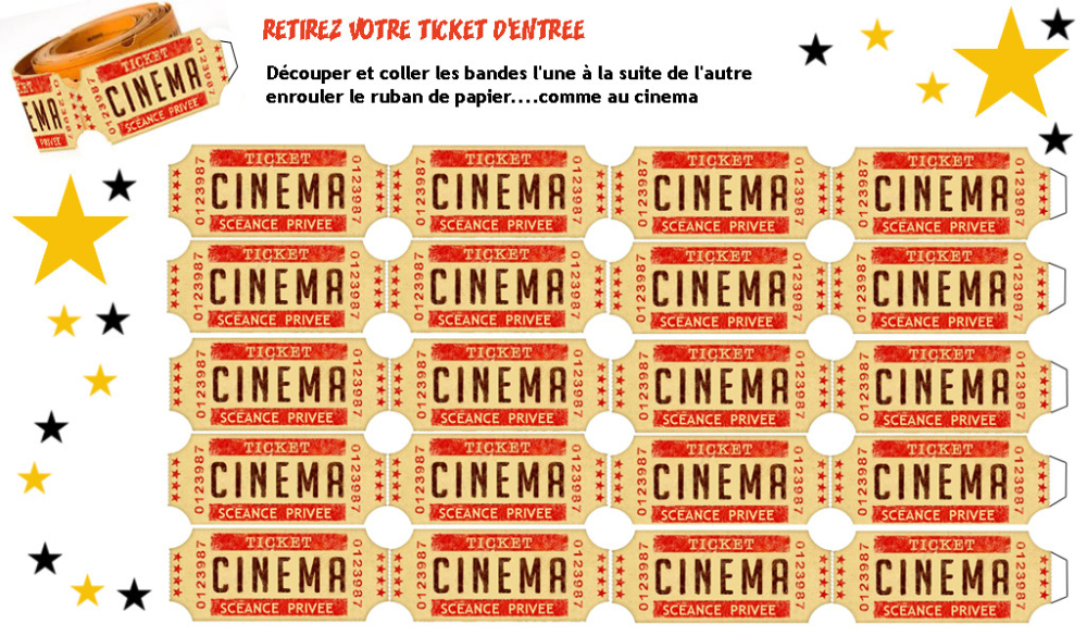 Carte D'Invitation Anniversaire Theme Cinema A Imprimer destiné Texte Invitation Anniversaire Theme Cinema