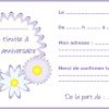 Carte D'Invitation, Fleurs Violettes - Tipirate à Carte D Invitation À Imprimer Gratuitement