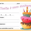 Carte D'Invitation Gateau *8 Cigateau : Fastprint concernant Carte D Invitation Anniversaire Personnalisée