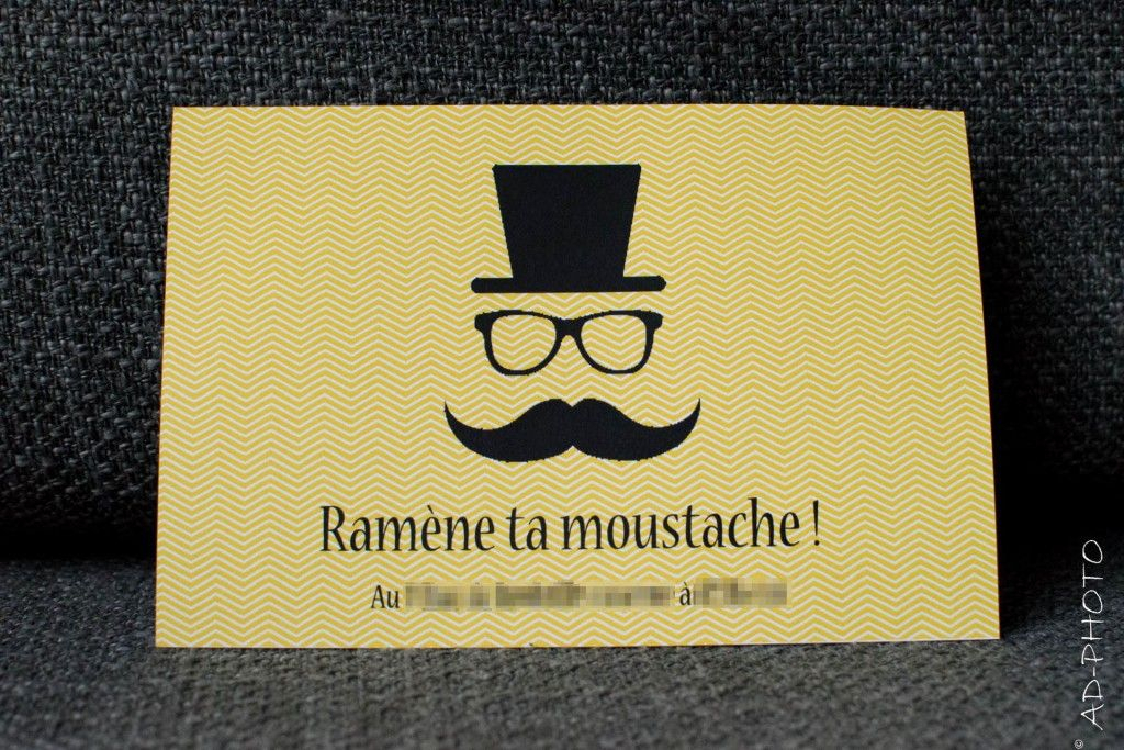 Carte D'Invitation Moustache … | Carte Invitation, Carte serapportantà Cadeau Pour Les Invites D Anniversaire