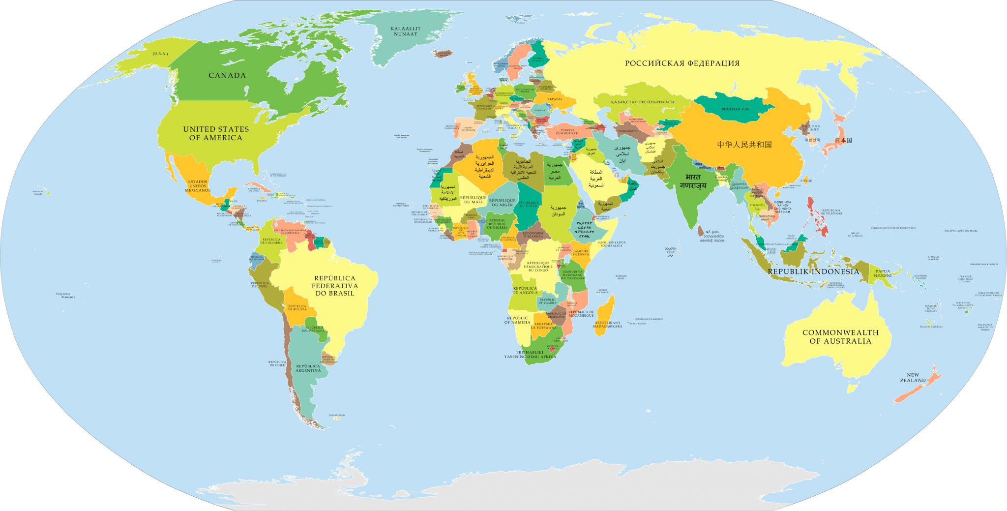 Carte Du Monde Pays Interieur Carte Du Monde Avec Capitales Et Pays Images
