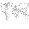 Carte Du Monde Avec Frontières à Carte Du Monde En Noir Et Blanc À Imprimer
