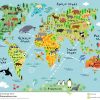 Carte Du Monde De Bande Dessinée Illustration De Vecteur avec Jeux De Carte Geographique Du Monde