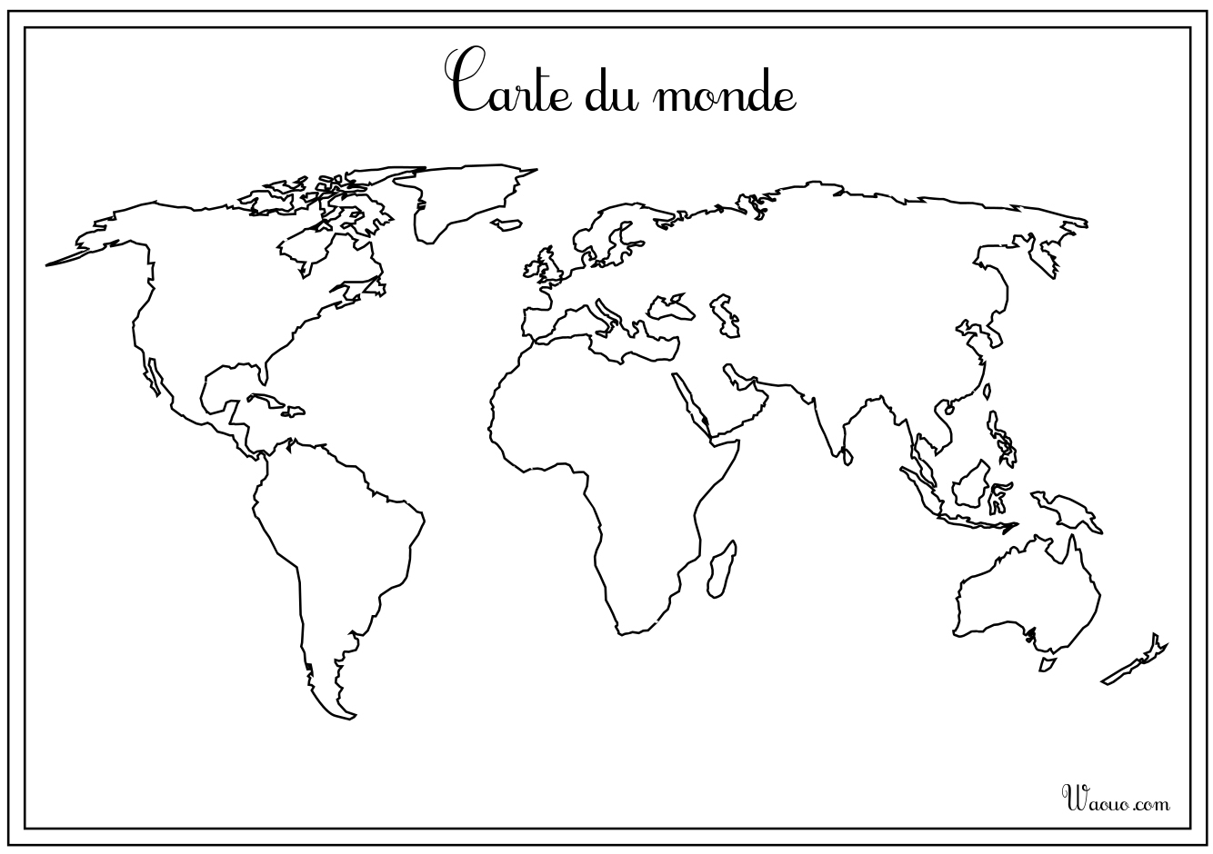 Carte Du Monde Vierge À Remplir En Ligne - Primanyc dedans Carte Europe Vierge À Compléter En Ligne
