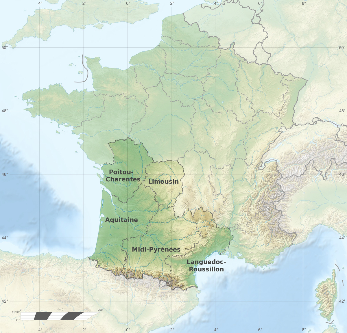Carte Du Sud Ouest France | Carte De Paris pour Carte Du Sud De La France Détaillée
