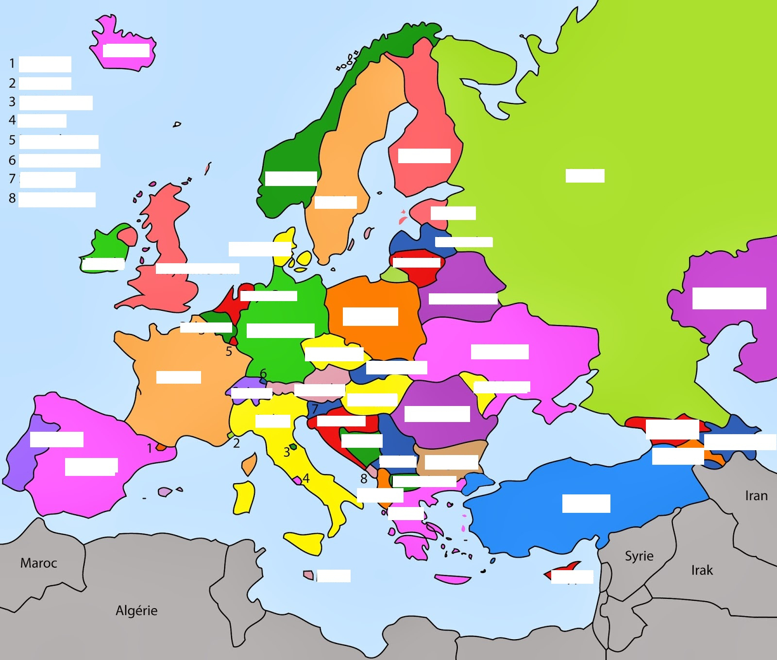 Carte Europe Capitales Et Pays | Primanyc avec Capitale Europe Carte
