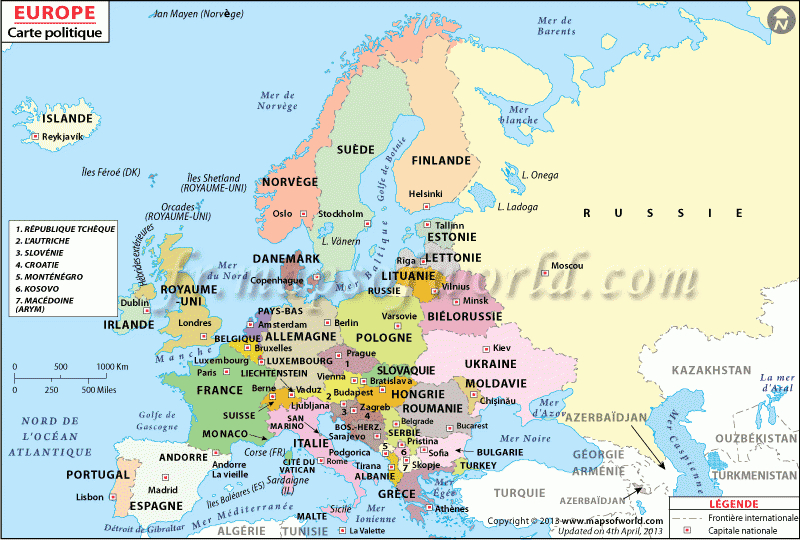 Carte Europe De L&amp;#039;Est - Images Et Photos - Arts Et Voyages destiné Carte De L Europe Détaillée