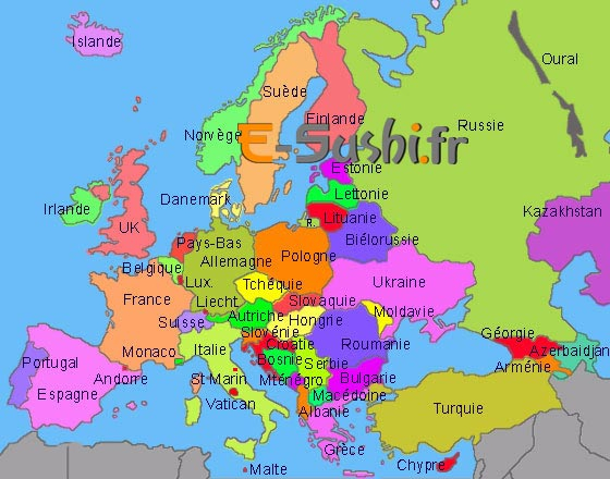 Carte Europe De L&amp;#039;Est - Images Et Photos - Arts Et Voyages pour Carte De L Europe Avec Pays