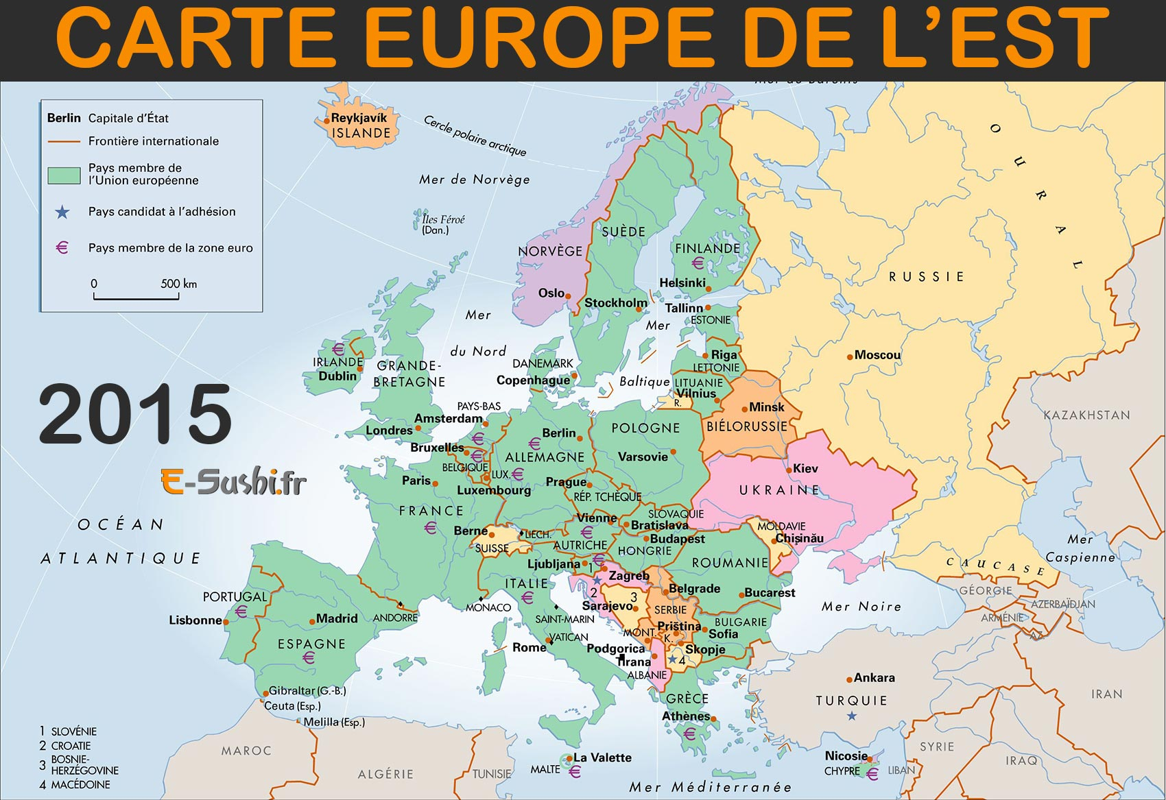 Carte Europe De L&amp;#039;Est - Images Et Photos - Arts Et Voyages serapportantà Carte Des Pays D Europe