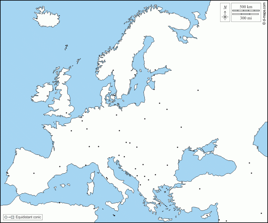Carte Europe Vierge En Couleur » Vacances - Arts- Guides intérieur Carte De L Europe Détaillée