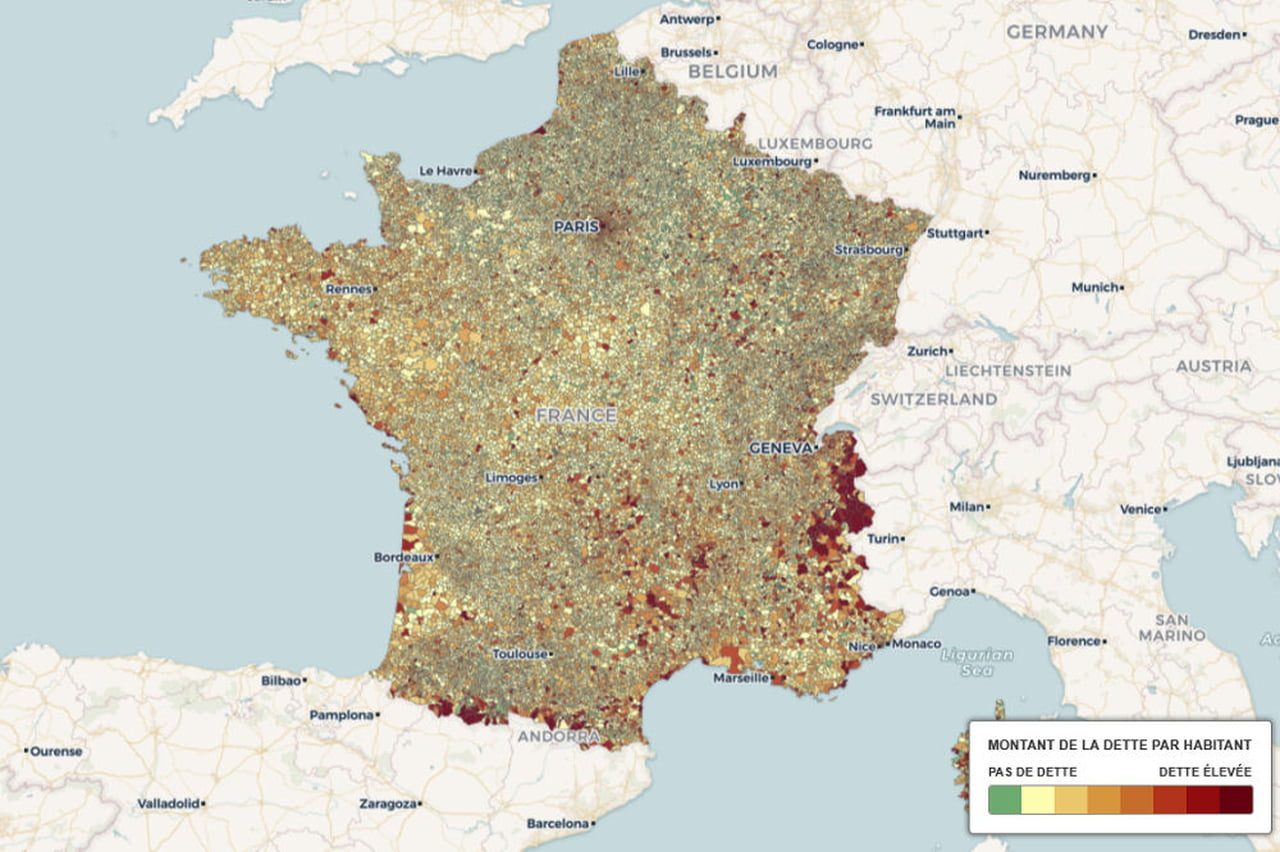 Carte France Département Ville - Les Departements De France à La Carte De France Avec Toutes Les Villes