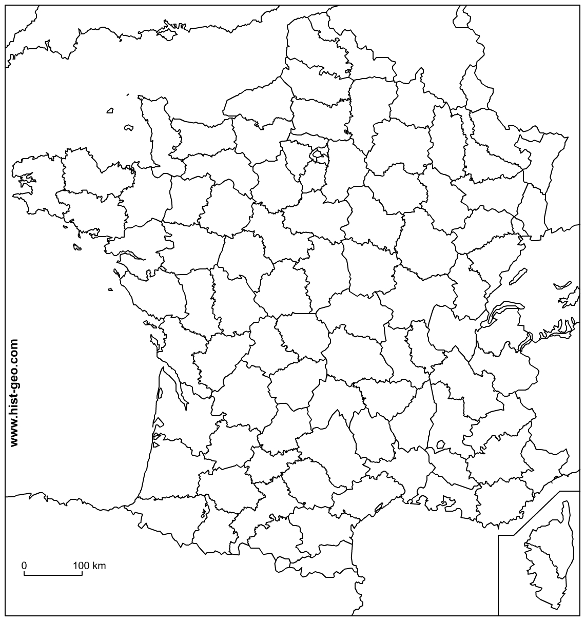 Carte France Region Vierge à Carte Vierge De La France