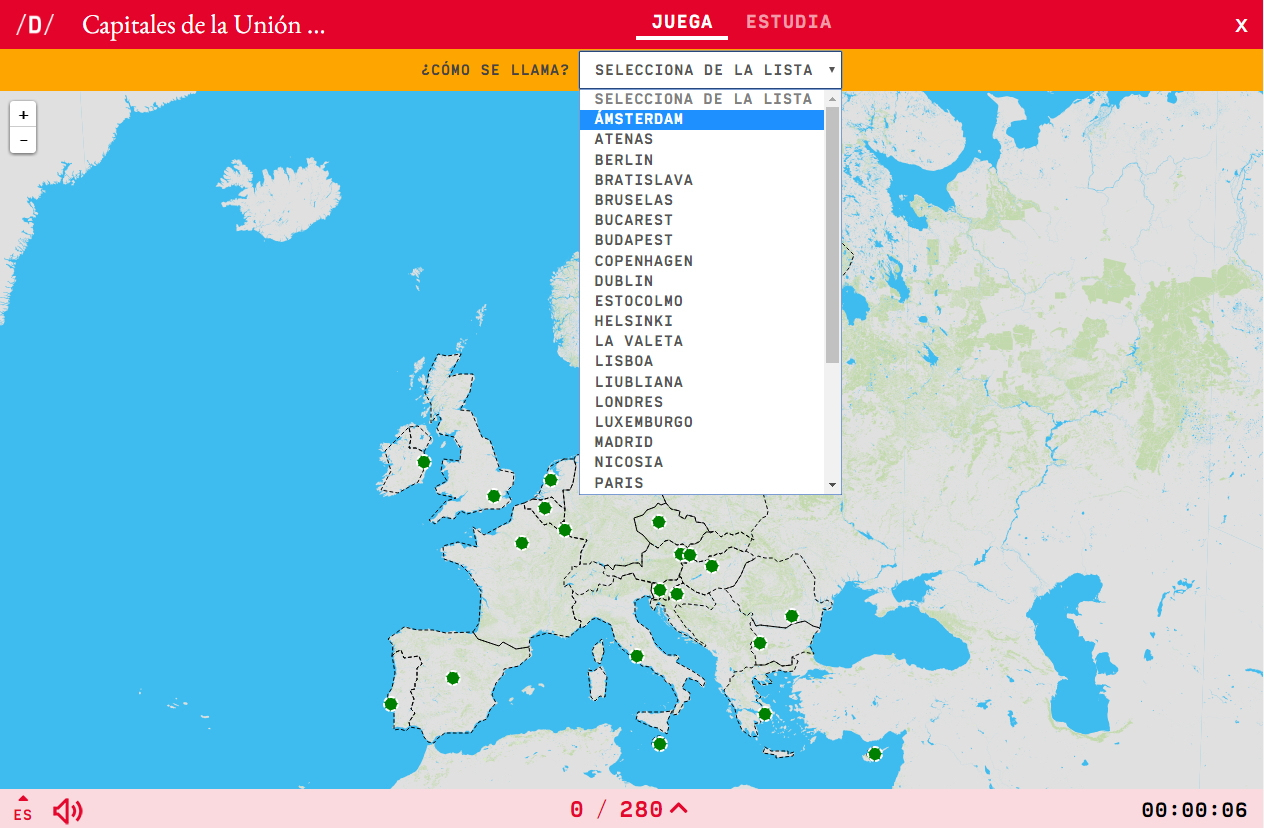 Carte Interactive. Comment S'Appelle? Capitales De L'Union encequiconcerne Carte Union Européenne 2017