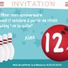 Carte Invitation Anniversaire - Bowling Party destiné Carte D Invitation Anniversaire Bowling