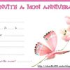 Carte Invitation Anniversaire Fille Papillon encequiconcerne Carte Invitation Anniversaire Pas Cher