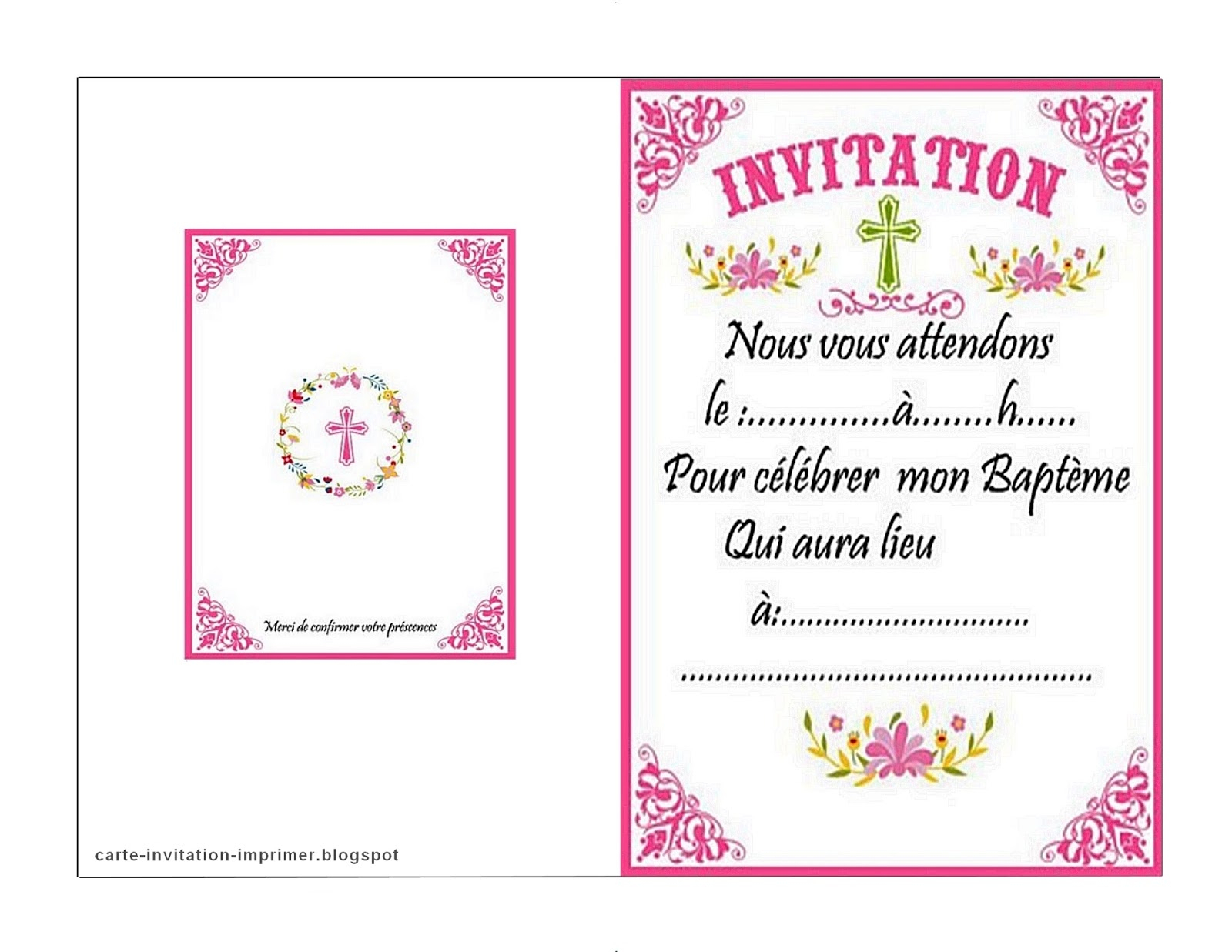 Carte-Invitation-Imprimer-Gratuit: Carte Invitation destiné Carte D Invitation En Ligne Gratuit