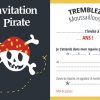 Carte Invitation Pirate | Invitation Anniversaire Garçon intérieur Carte D Invitation Parchemin