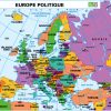 Carte Murale L'Europe Relief - L'Europe Politique pour Carte Des Capitales De L Europe