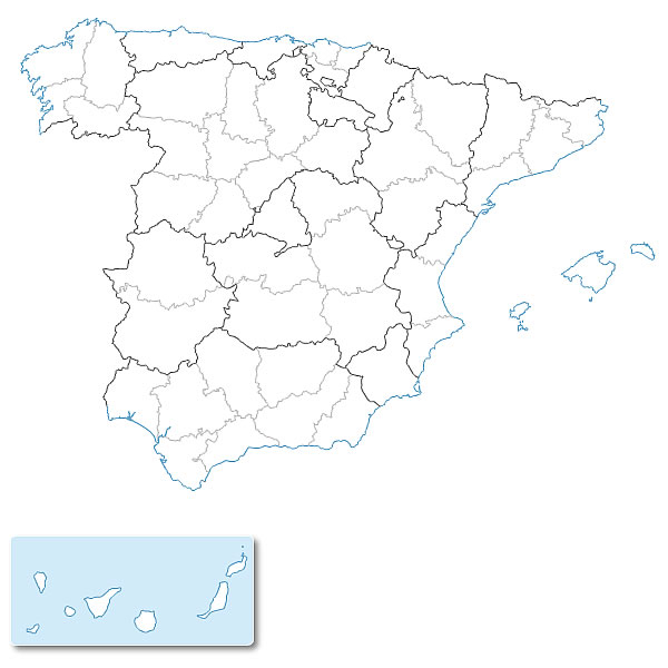 Carte Provinces Espagnoles à Carte Des Régions À Compléter