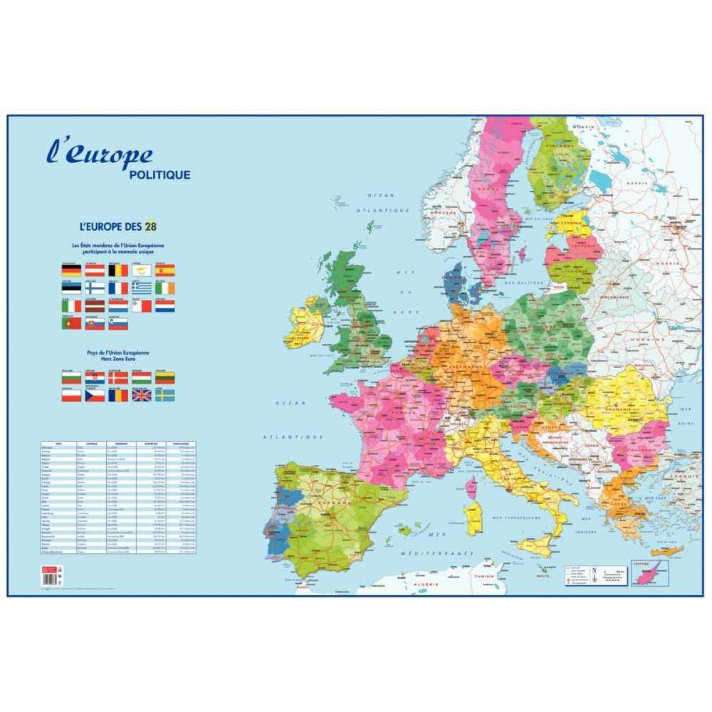 Carte Souple : L&amp;#039;Europe &amp;amp; Le Monde Politique, N.c | Vente à Carte De L Europe À Imprimer