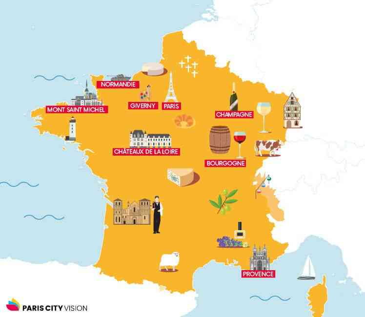 Carte Touristique De France » Vacances - Guide Voyage dedans Carte Région France 2017