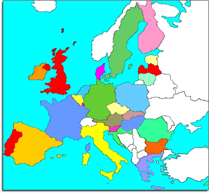 Carte Union Europeenne Vierge, Sans Les Noms Des Pays Membres encequiconcerne Carte Pays Union Européenne