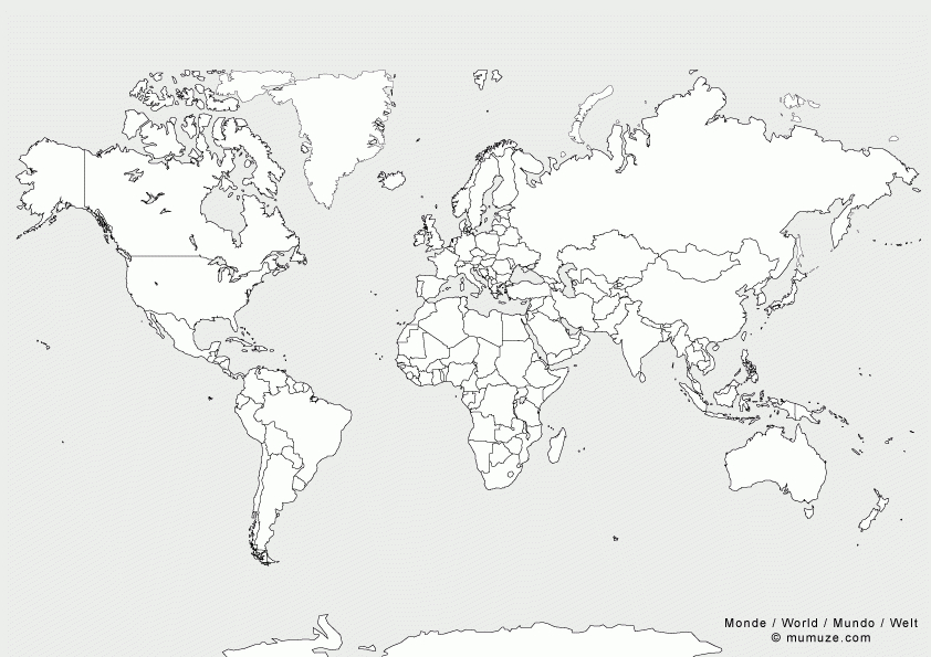 Carte Vierge Du Monde | World Map, Map, World dedans Carte Du Monde À Imprimer Vierge