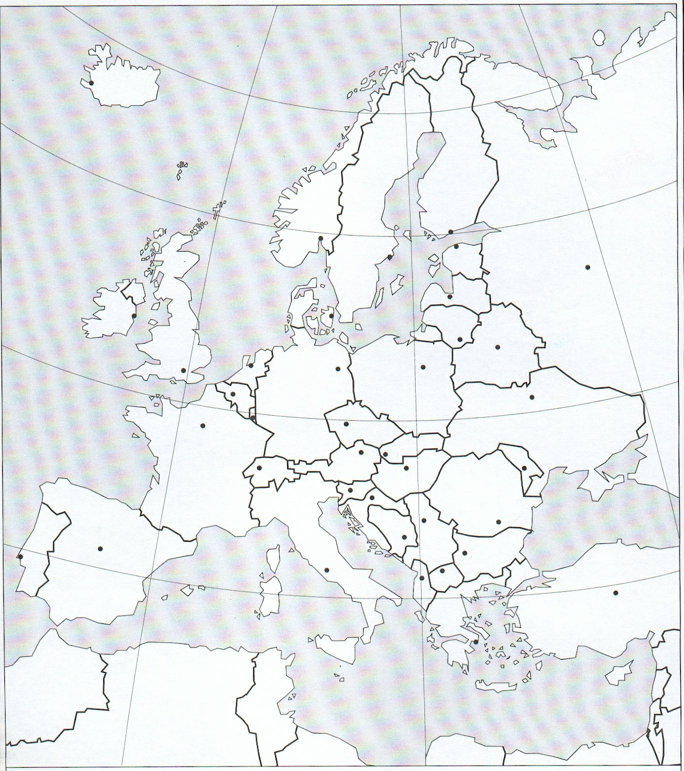 Carte Vierge Politique De L'Europe Et De Sa Capitale encequiconcerne Carte De L Europe Vierge À Imprimer