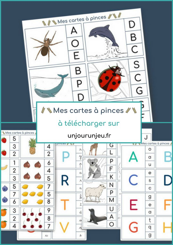 Cartes À Pince : Combiner La Motricité Fine À D'Autres avec Jeux D Apprentissage Maternelle