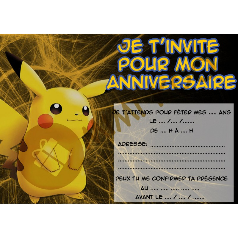 Cartes D Invitation Pokemon A Telecharger - Connytiredfcharg serapportantà Carte Invitation Enfant A Imprimer