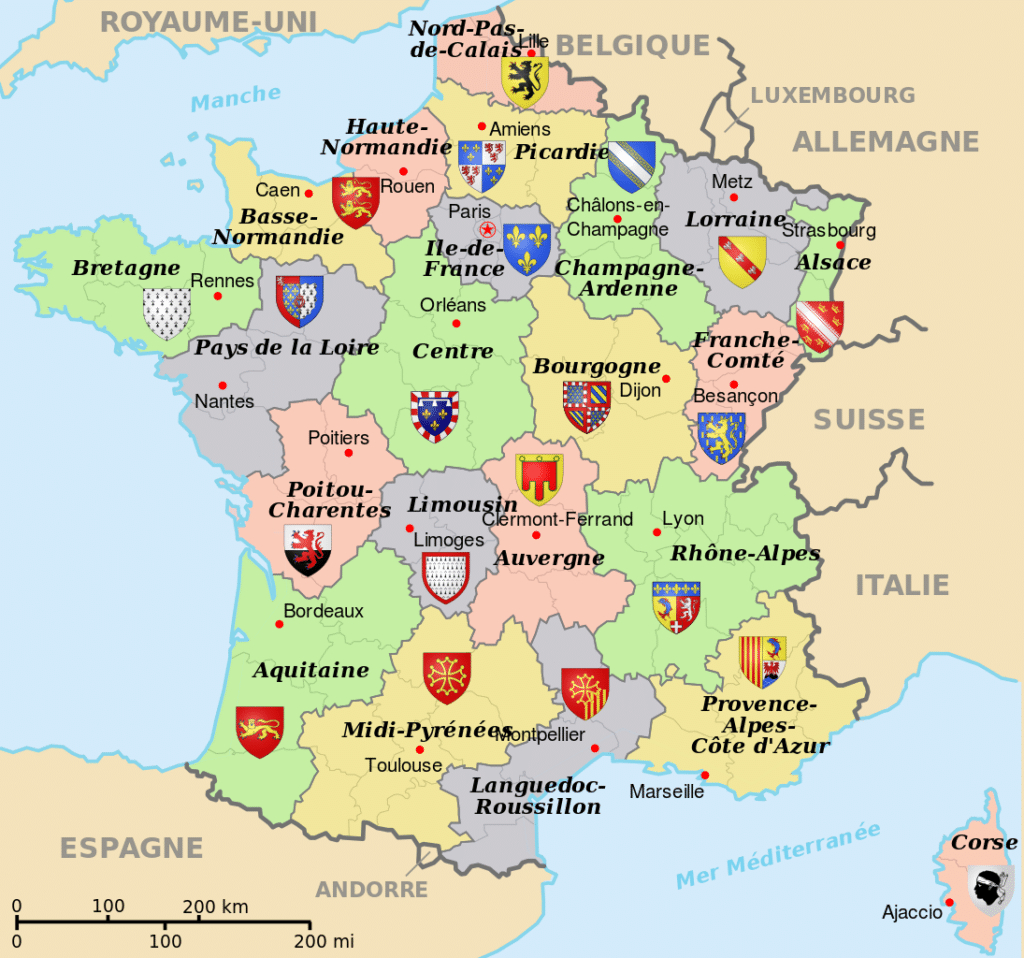 Cartes De France - France Maps destiné Carte De France Des Régions Vierge