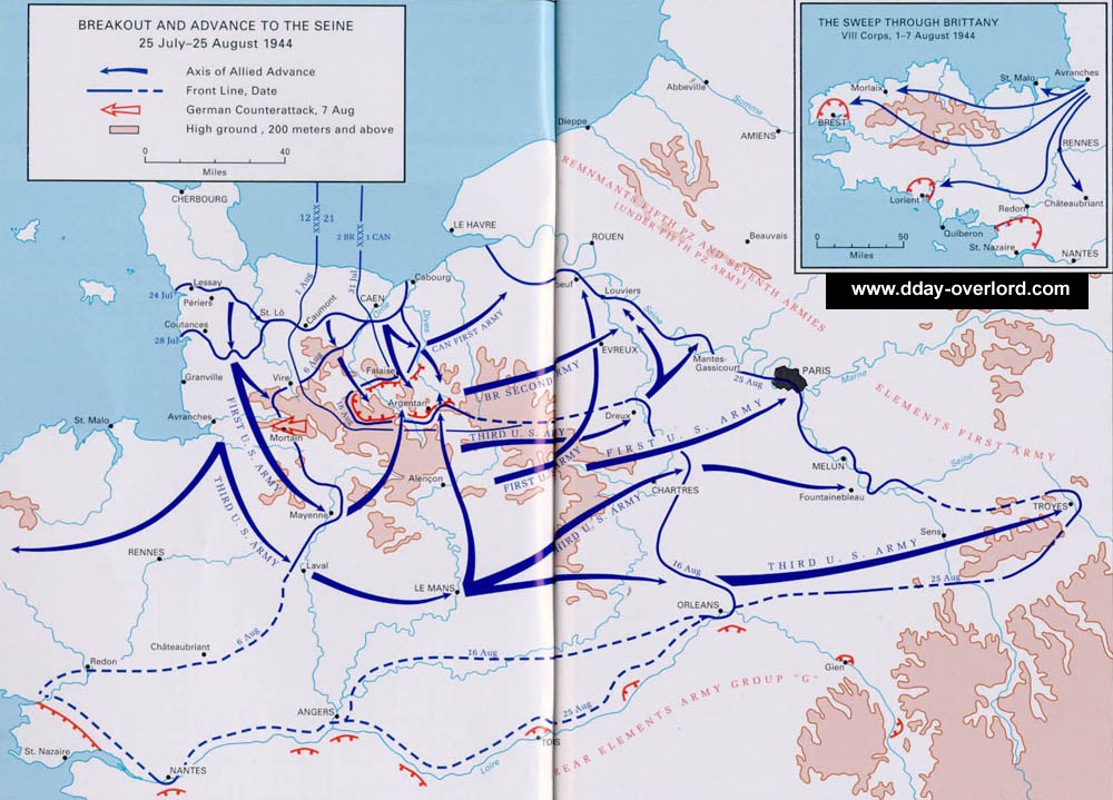 Cartes De La Bataille De Normandie - 1944 - D-Day Overlord intérieur Regle De La Bataille Carte