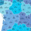 Cartes Des Départements Et Régions De La France - Cartes destiné Départements Et Régions De France