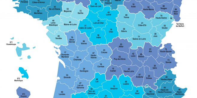 Cartes Des Départements Et Régions De La France - Cartes destiné Départements Et Régions De France