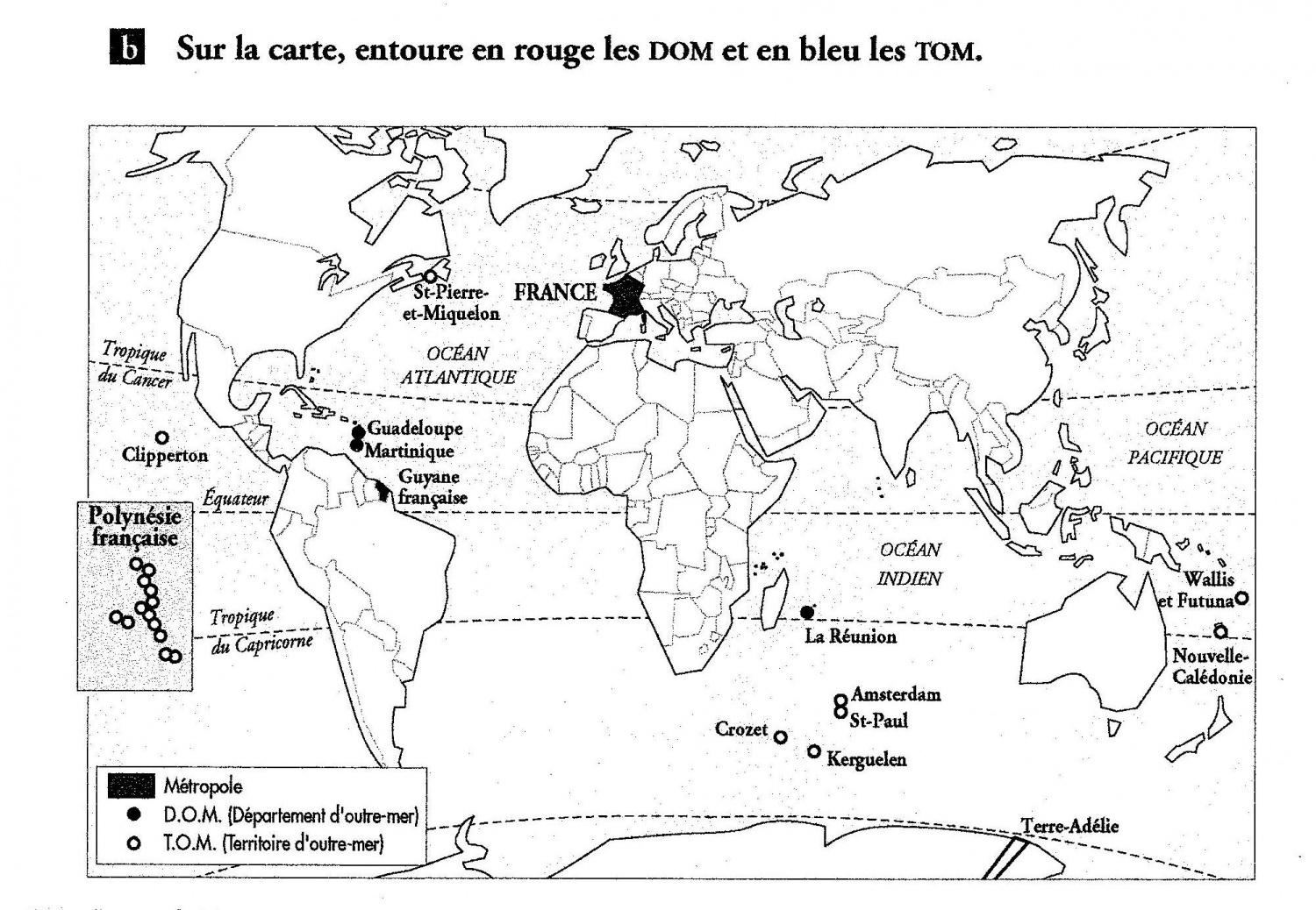 Cartes Dom Tom - Une Année En Cm1 Cm2 Encequiconcerne pour Carte France D Outre Mer