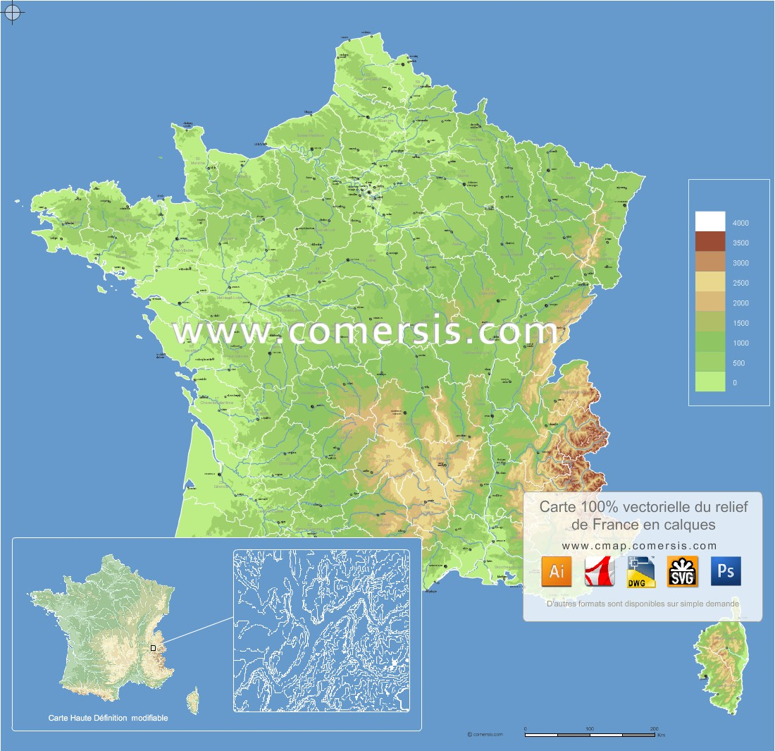 Cartes Vectorielles France encequiconcerne Carte De France Région Vierge