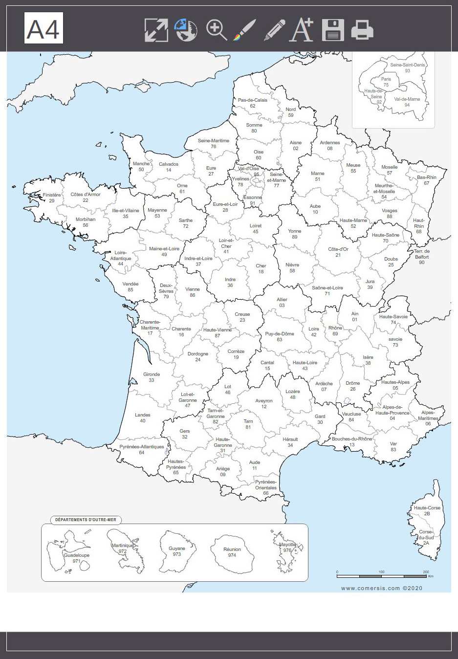 Cartes Vectorielles France encequiconcerne Carte De France Région Vierge