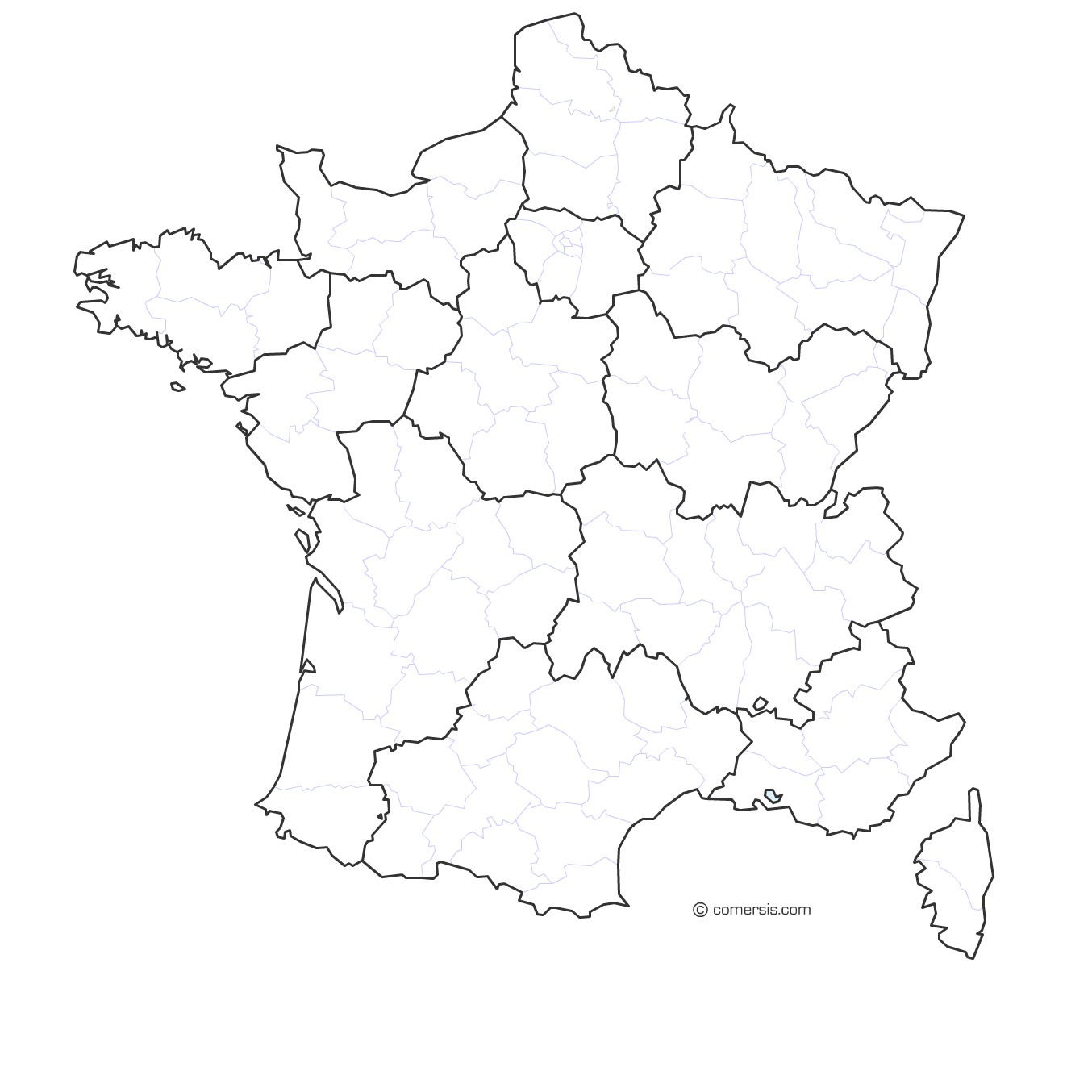 Cartes Vectorielles France tout Carte De France Vierge À Compléter En Ligne