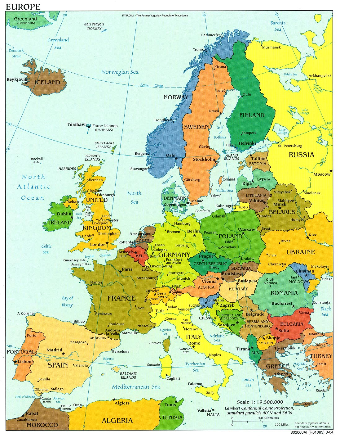 Cartograf.fr : Carte De L'Europe : Carte Avec Les Principautés à Carte Pays D Europe