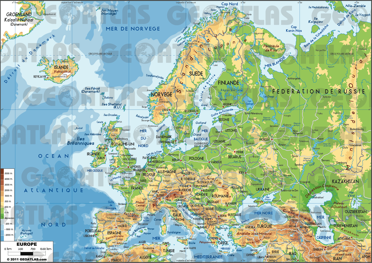 Cartograf.fr : Carte Europe : Page 7 serapportantà Carte Europe Avec Capitales
