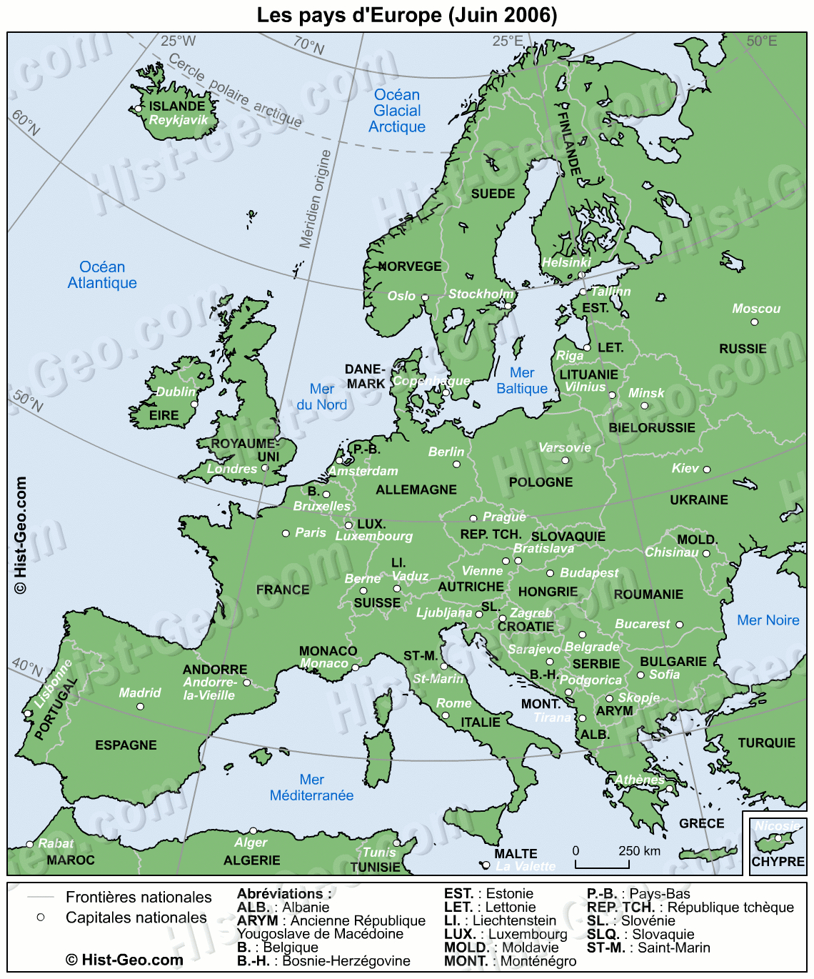 Cartograf.fr : Cartes Des Continents : Europe : Page 3 dedans Carte De L Europe Capitales