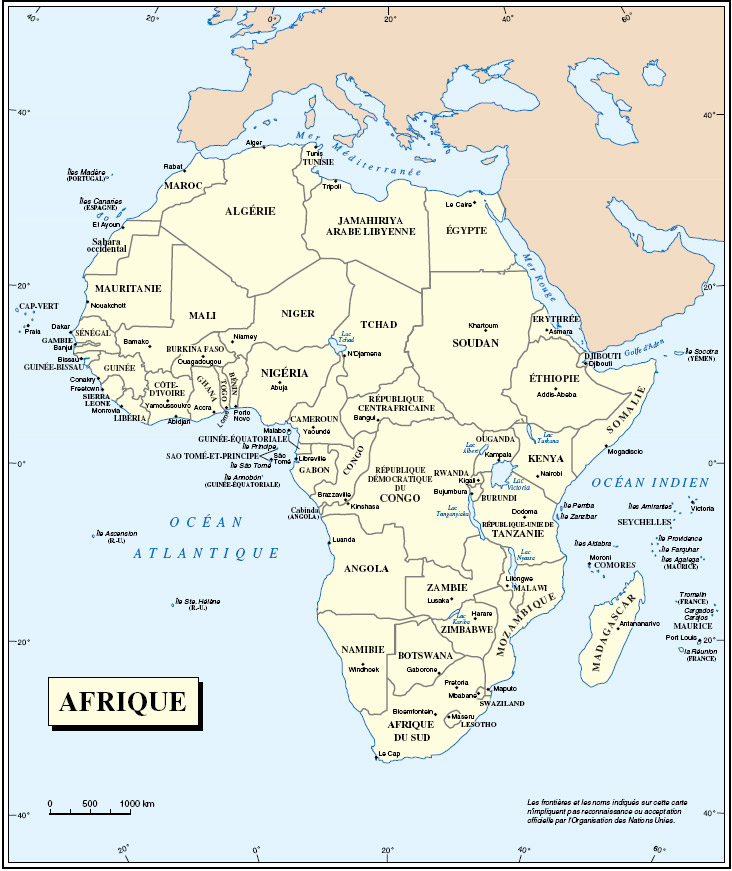 Cartograf.fr : Les Cartes Géographiques De L&amp;#039;Afrique encequiconcerne Carte Vierge Afrique