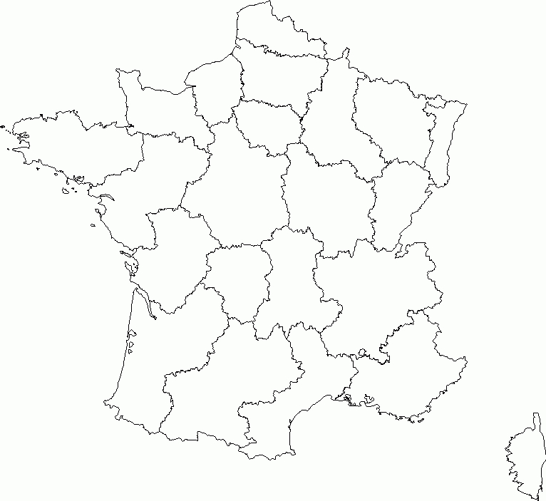 Cartograf.fr : Pays : Cartes De France Regions Et Departements concernant Carte Département Vierge